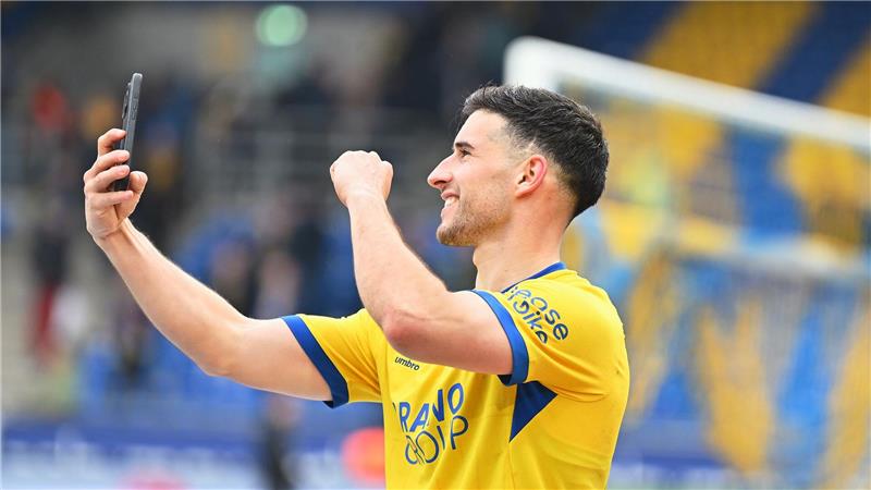 Braunschweigs Torschütze Robin Heußer.