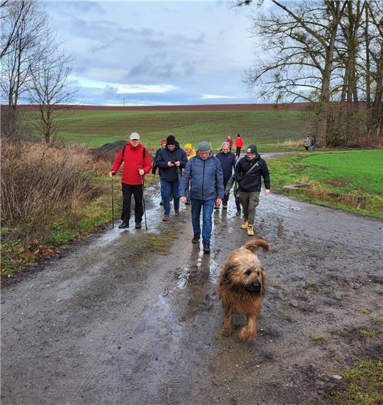 Briard-Rüde Gustav führt das Feld beim 12. Fettverbrennungslauf an und ist am Ende vermutlich mehr gelaufen, als der Großteil der Teilnehmer. Foto: Privat