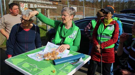 Brigitte Rieger in ihrem Element. Die Vorsitzende hat den Bergstadtverein in den vergangenen Jahren engagiert geleitet.