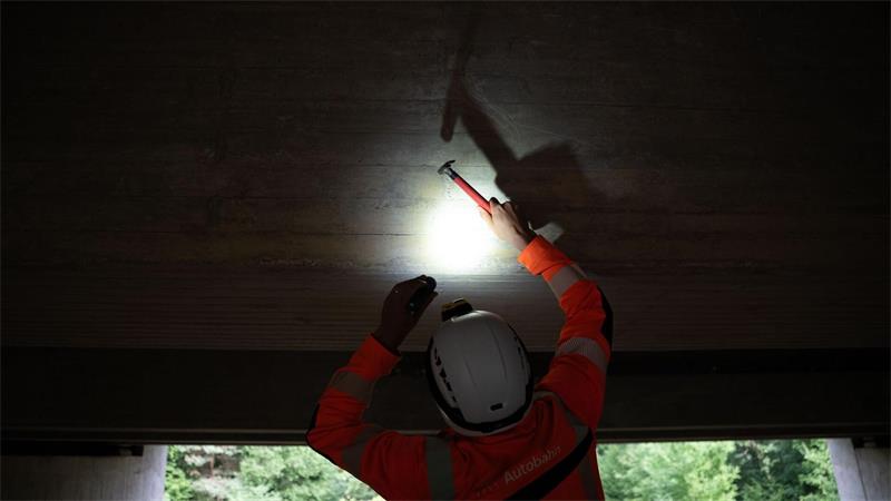 Brückenbauwerk an der Autobahn 4 wird überprüft