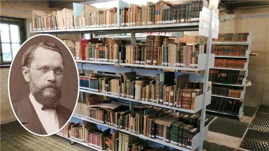 Bücher und Schriften, die Adolf Achenbach gesammelt hat, sind im alten Oberbergamt archiviert.