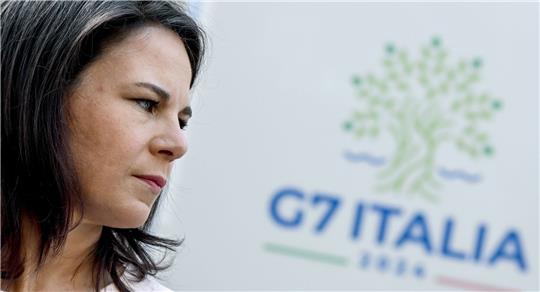 Bundesaußenministerin Annalena Baerbock beim Treffen der G7-Außenminister in Capri.