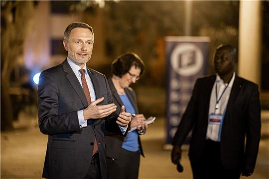 Bundesfinanzminister Christian Lindner in Bamako.