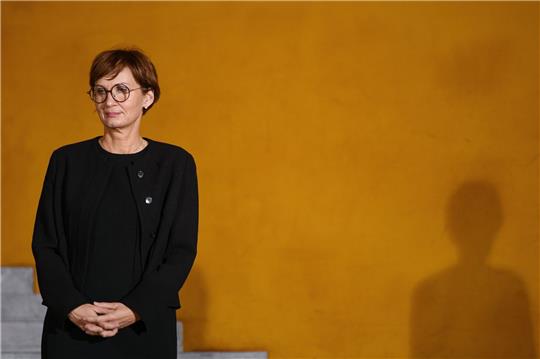 Bundesforschungsministerin Bettina Stark-Watzinger im Bundeskanzleramt (Archivbild). Die «Zukunftsstrategie» soll unter anderem «die Gesellschaft stärker ins Forschungs- und Innovationsgeschehen einbinden».