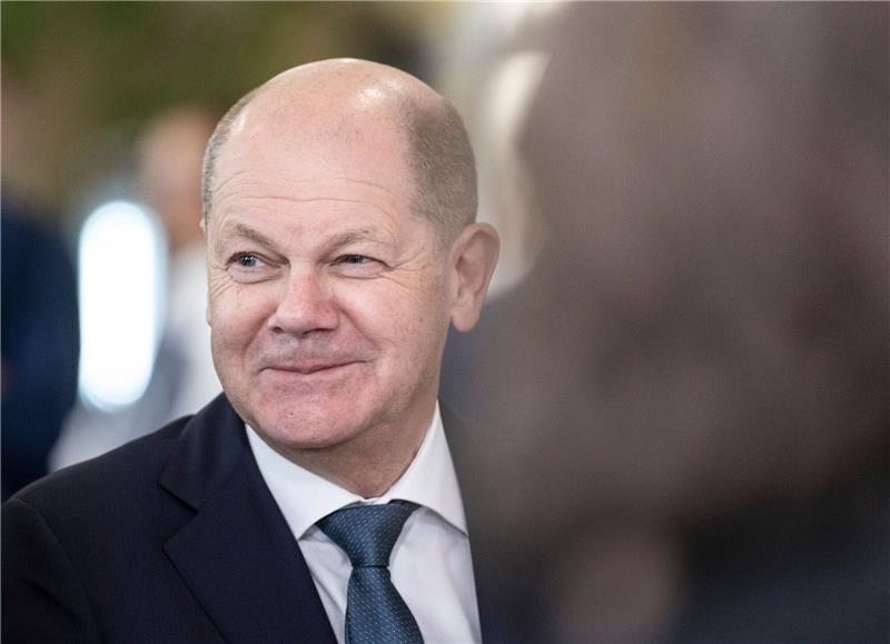 Bundeskanzler Olaf Scholz (SPD) beim «FAZ»-Kongress 2023 im Casino auf dem Campus der Goethe-Universität Frankfurt.