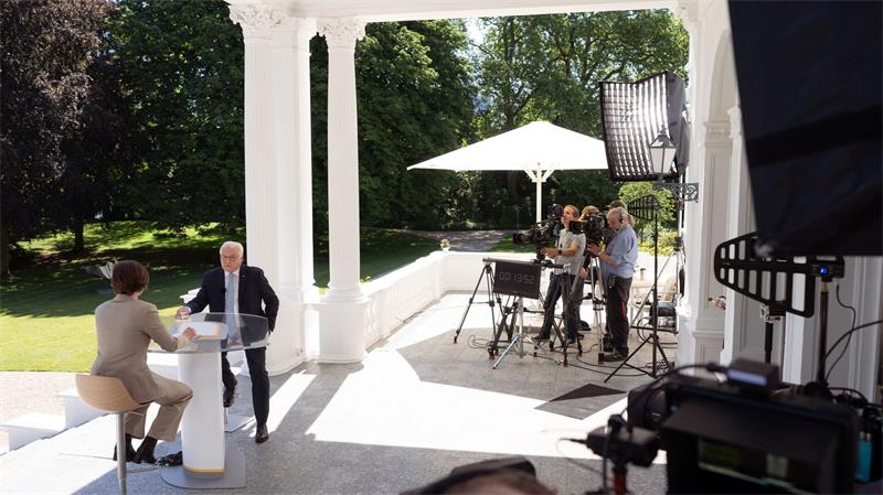Bundespräsident Frank-Walter Steinmeier im ZDF-Sommerinterview