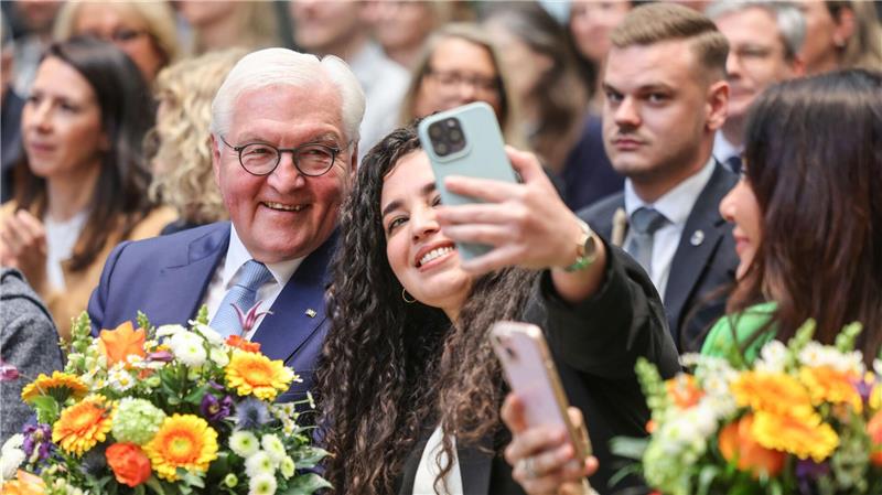 Bundespräsident Frank-Walter Steinmeier nahm im April 2025 an einer Einbürgerungsfeier in Köln teil. (Archivfoto)