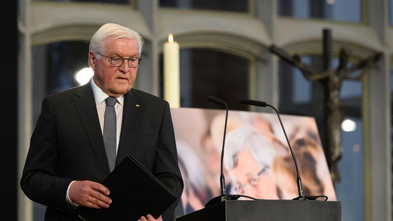 Fünf Jahre nach dem Mord: Gedenken an Walter Lübcke Bundespräsident Frank-Walter Steinmeier spricht bei der Gedenkfeier zum fünften Todestag von Walter Lübcke.
