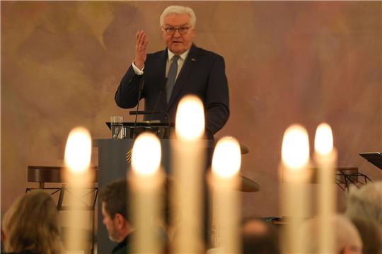 Bundespräsident Frank-Walter Steinmeier spricht beim «Republikanischen Bankett» im Schloss Bellevue.