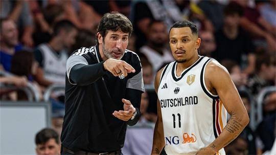 Bundestrainer Mumbru und Profi Weidemann. (Archivbild)