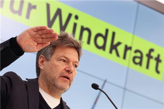 Bundeswirtschaftsminister Robert Habeck (Grüne) bei einem Pressetermin in Berlin.