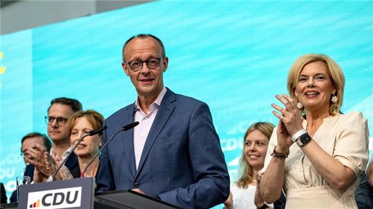 CDU-Chef Friedrich Merz forderte die Bundesregierung aus SPD, FDP und Grünen auf zu akzeptieren, dass die Union in Deutschland die Europawahl gewonnen hat.