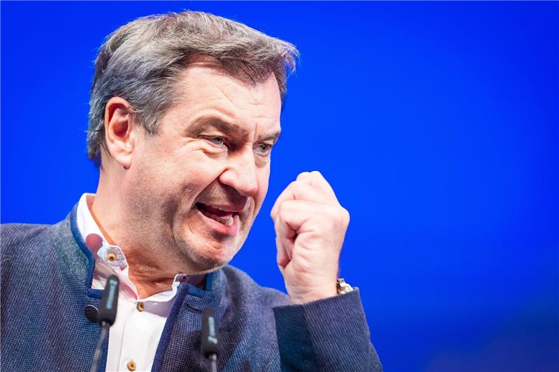 Union fordert entschlosseneres Handeln in Migrationskrise CSU-Chef Markus Söder spricht auf dem 75. Deutschlandtag der Jungen Union.