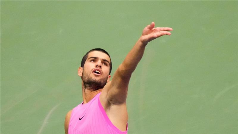 Carlos Alcaraz war bei seinen Aufschlagspielen im gesamten Turnier weitestgehend überragend.