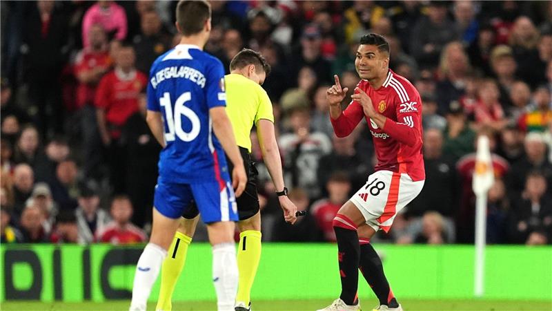 Man United und Tottenham ziehen in Europa-League-Finale an Casemiro (r) erzielte das 2:1 für Manchester United gegen Athletic Bilbao.