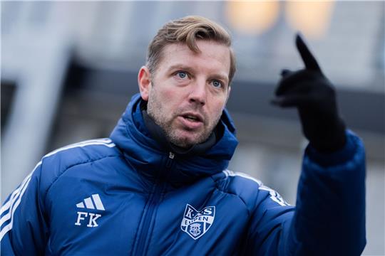 Cheftrainer Florian Kohfeldt vom belgischen Fußball Erstligisten KAS Eupen (auch AS Eupen).