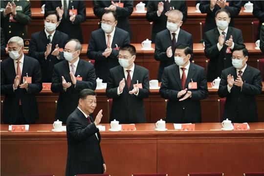 Chinas Präsident Xi Jinping vor der Eröffnungszeremonie des 20. Nationalen Kongresses der Kommunistischen Partei.
