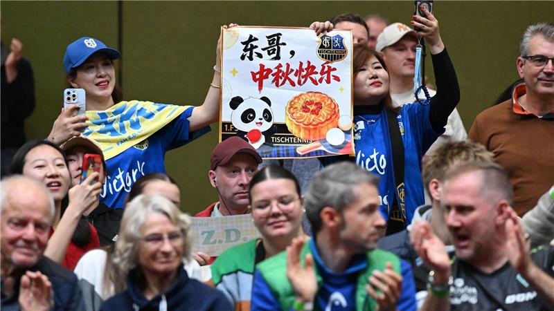 Hype um Tischtennis-Star: Fans aus China heiß auf Bundesliga Chinesische Fans in der deutschen Bundesliga.