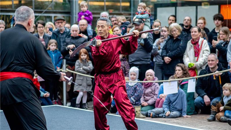 Chinesische Kampfkunst wurde in der Botanika auch vorgeführt. 