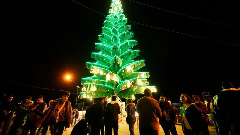 Christen feiern Weihnachten in Syrien. 