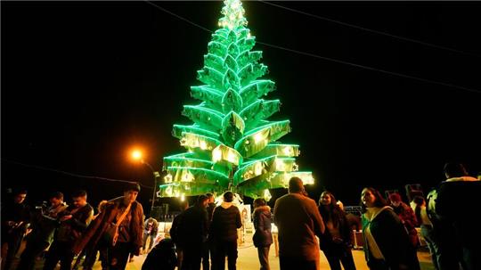 Christen feiern Weihnachten in Syrien. 