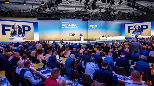 Blick in den Saal beim Bundesparteitag der FDP.