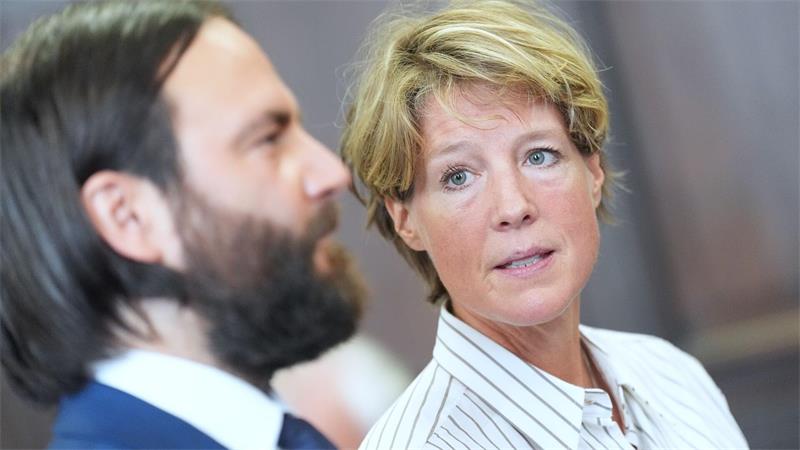 Christina Block bestreitet die Vorwürfe der Anklage.