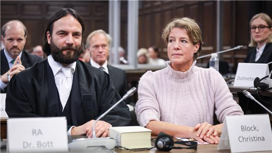 Christina Block ist angeklagt, die Entführung ihrer Kinder in Auftrag gegeben zu haben.