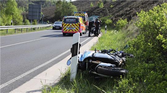 Circa 12.000 Euro Schaden entstanden bei dem Sturz am Motorrad. Foto: Neuendorf