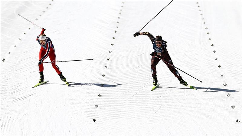 Coletta Rydzek setzte sich in einem packenden Zielsprint um Bronze durch.