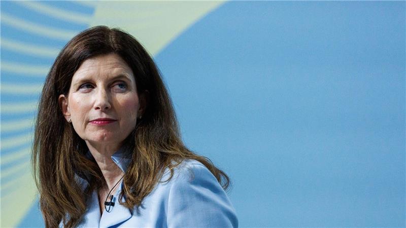 Commerzbank-Chefin Bettina Orlopp will die Eigenständigkeit des Instituts verteidigen. (Archivbild)