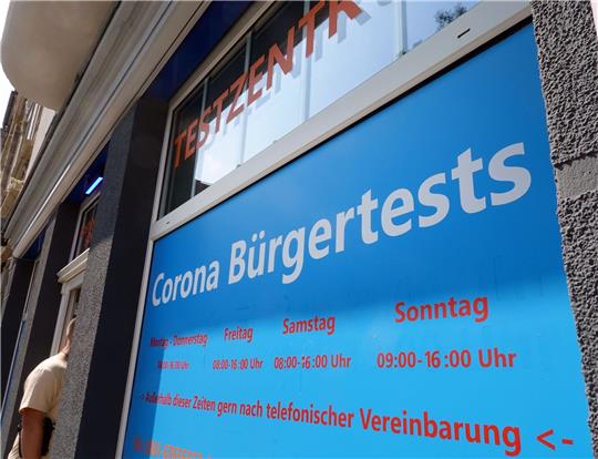 Corona-Teststation in Thüringen.