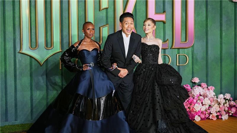 Cynthia Erivo, Regisseur Jon M. Chu und Ariana Grande kamen zur Europapremiere von „Wicked: Teil 2“ nach London (Archivbild).