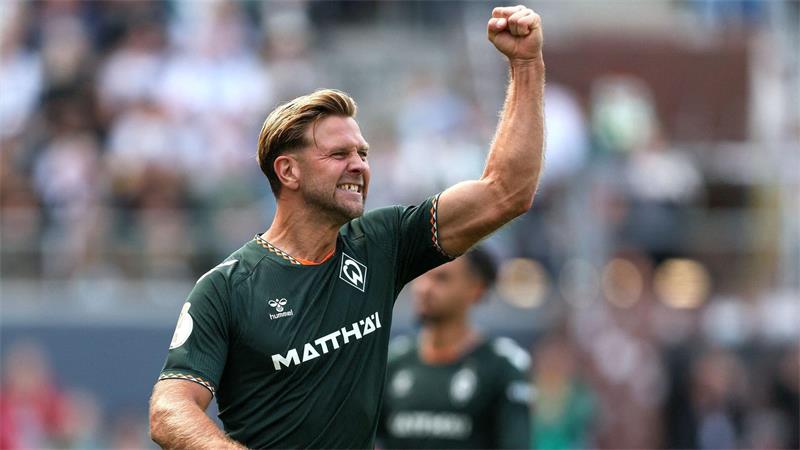 Da ist er wieder: Niclas Füllkrug meldet sich mit einem Tor bei den Werder-Fans zurück. 