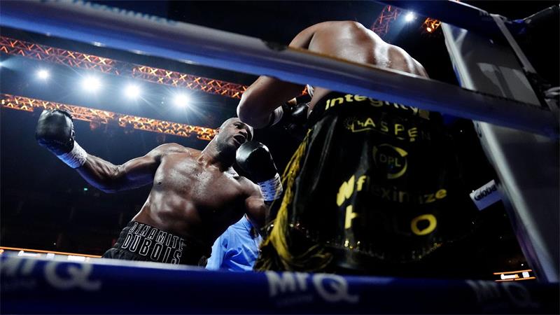 Daniel Dubois (l) kämpft in London um den WBO-WM-Titel gegen Fabio Wardley.