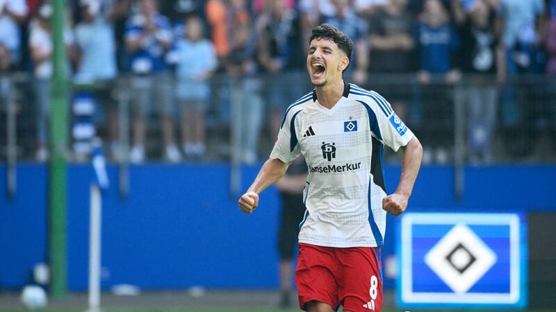 HSV feiert 4:1-Heimsieg über Preußen Münster Daniel Elfadli traf zum 2:0 für den HSV.