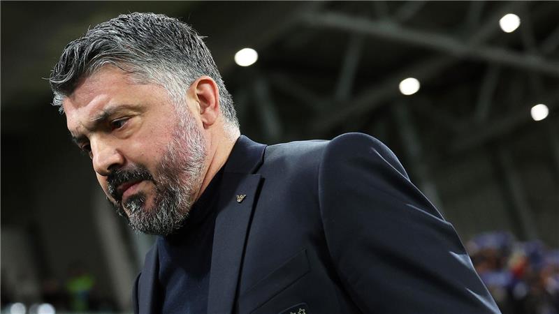 „Monster“ zunächst vertrieben: Italien nah an WM-Comeback Darf erst einmal aufatmen: Italiens Nationaltrainer Gennaro Gattuso