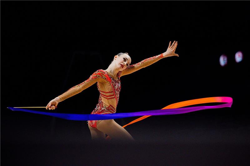 Vier WM-Titel: Varfolomeev beste deutsche Gymnastin Darja Varfolomeev holte WM-Gold mit dem Band.