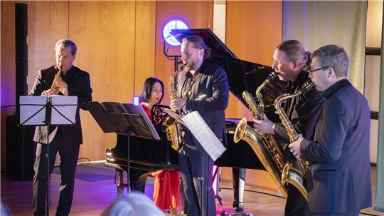 Das Alliage-Quintett unterhält die Zuhörer mit ausgefeilten Arrangements.