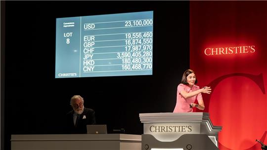 Das Bietergefecht dauerte rund 45 Minuten. (Handout)