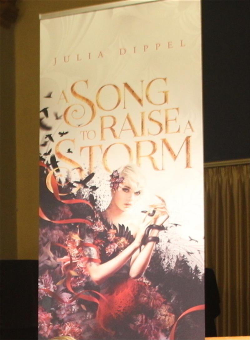Das Cover ihres neuen Buches „A Song to raise a Storm“ der neuen Fantasy-Reihe „Sonnenfeuer-Ballade“. Foto: Jenzora