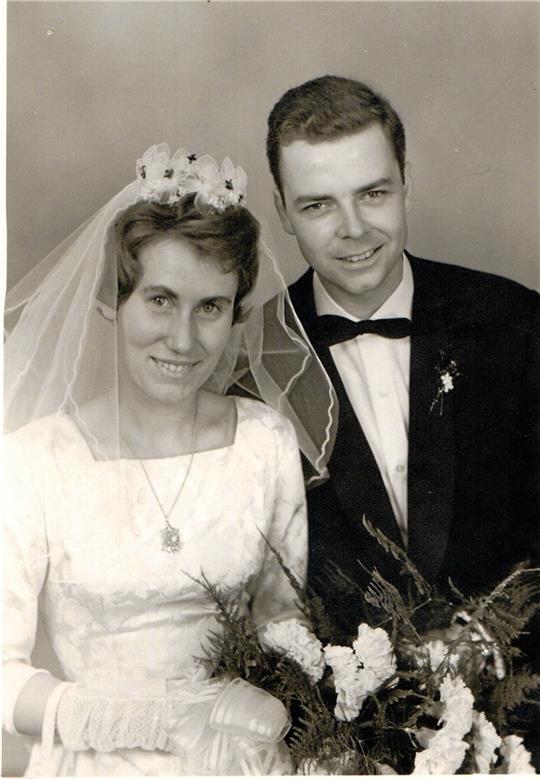 Das Ehepaar auf seinem Hochzeitsfoto vor 60 Jahren. Foto: Privat