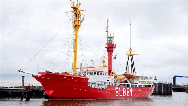 „Elbe 1“ nach „Verjüngungskur“ bald wieder in Cuxhaven Das Feuerschiff „Elbe 1“ ist aufgrund der roten Farbe kaum zu übersehen. (Archivfoto)