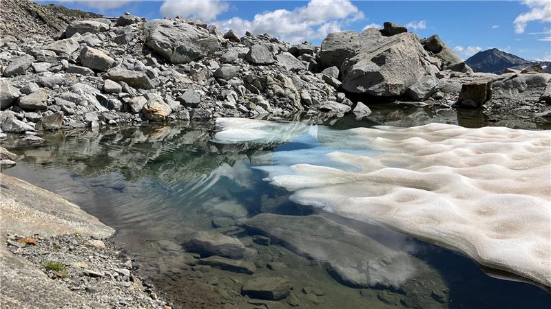 Das Gletschereis schmilzt