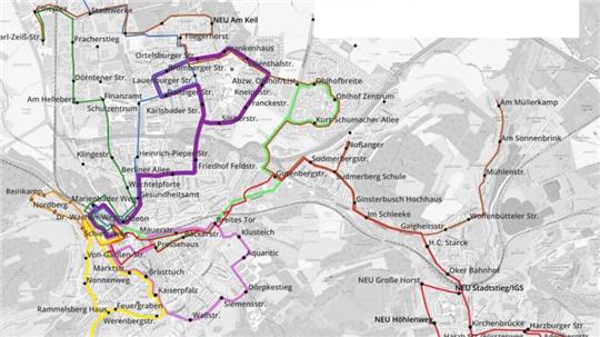Das Goslarer Stadtbusnetz soll ab dem 14. Dezember geändert werden. Drei neue Linien sind geplant.