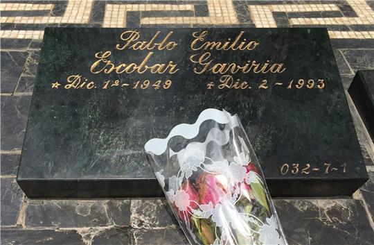 Das Grab von Drogenboss Pablo Escobar in Medellín.