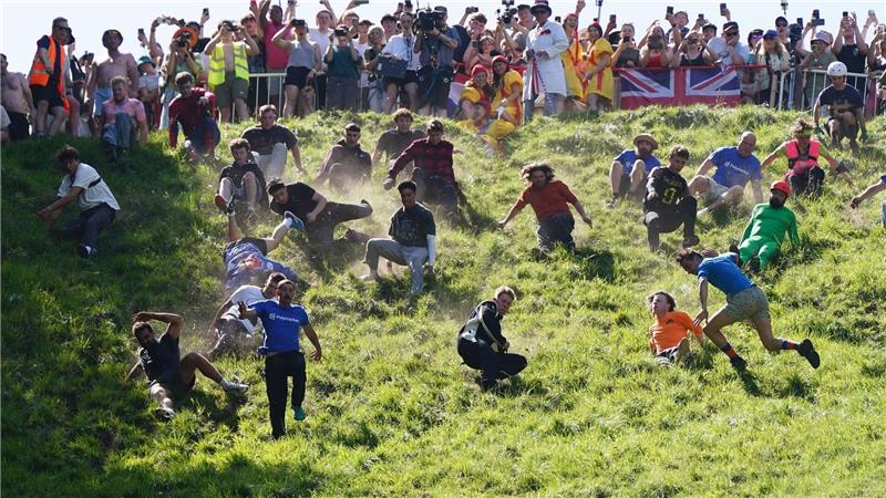 Das Käserennen in England hat Tradition. 