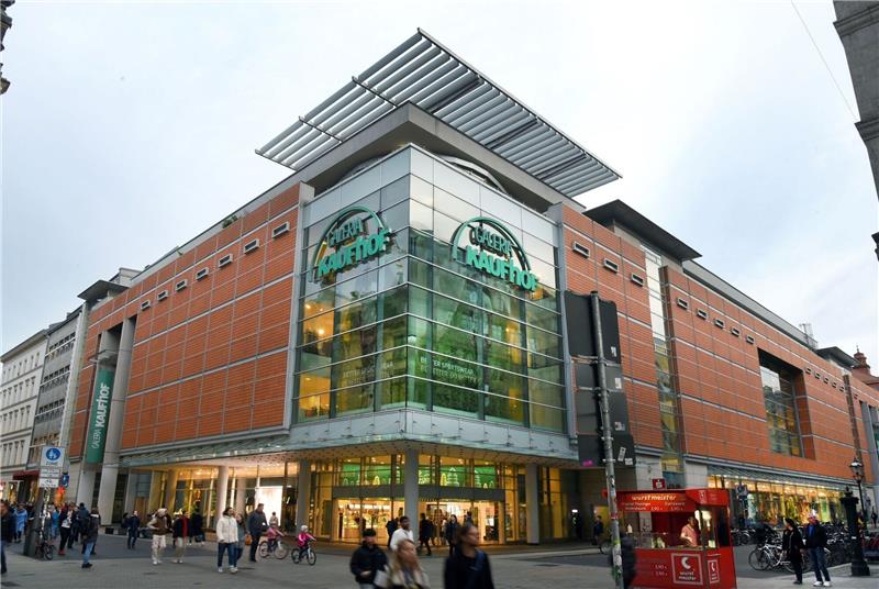 Das Kaufhaus Galeria Karstadt Kaufhof in der Leipziger Innenstadt.