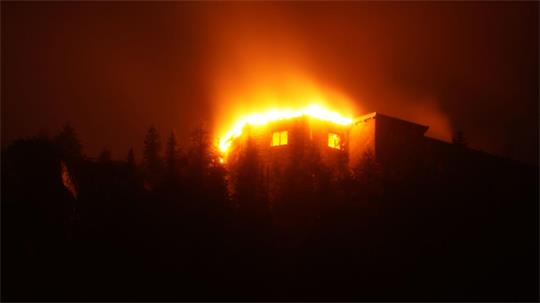 Das Kehlsteinhaus am Obersalzberg bei Berchtesgaden ist bei einem Brand völlig zerstört worden. 