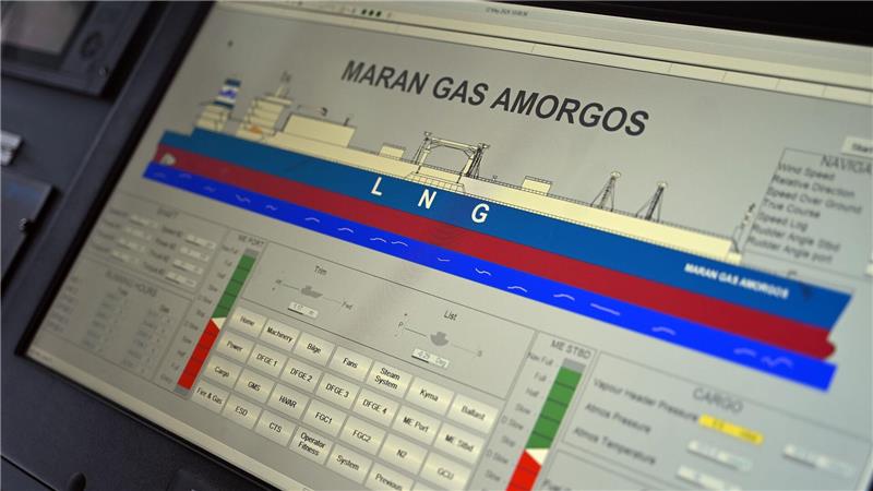 Das LNG-Tankschiff „Maran Gas Amorgos“ der griechischen Reederei Maran Gas Maritime lag neulich für eine Wartung in einem spanischen Trockendock.